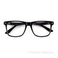 Gentleman français Acetate Spectacle Optical Eyeglass Cadre de lunettes